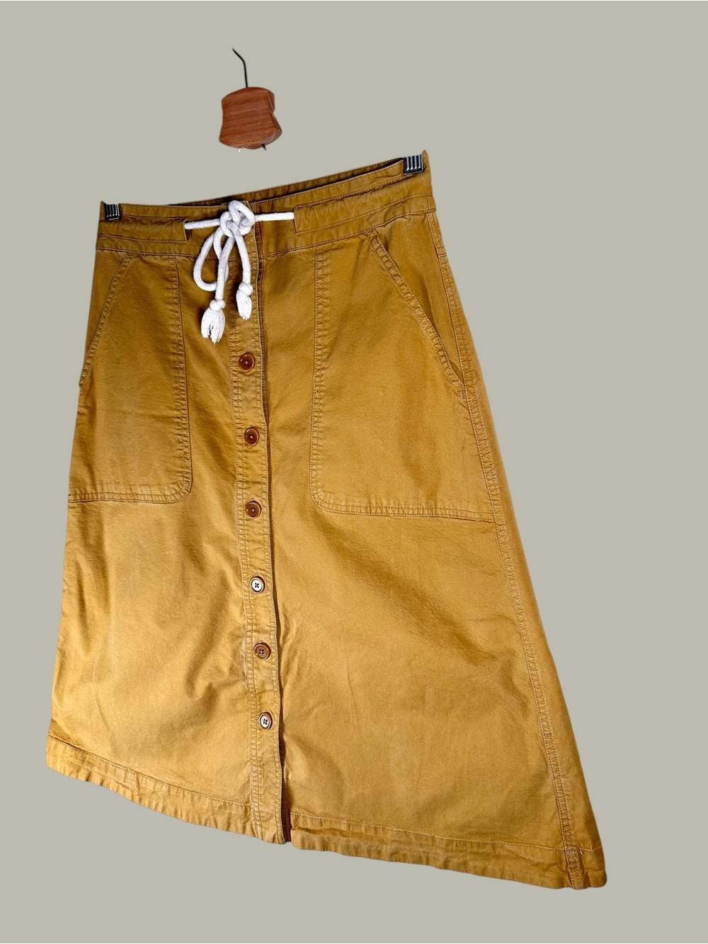 Madewell Women’s Tie-Waist Utility Midi Skirt - Picture 5 of 9